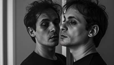 AI-generated film still from Me-Me exploring identity and unlived destinies in Milan